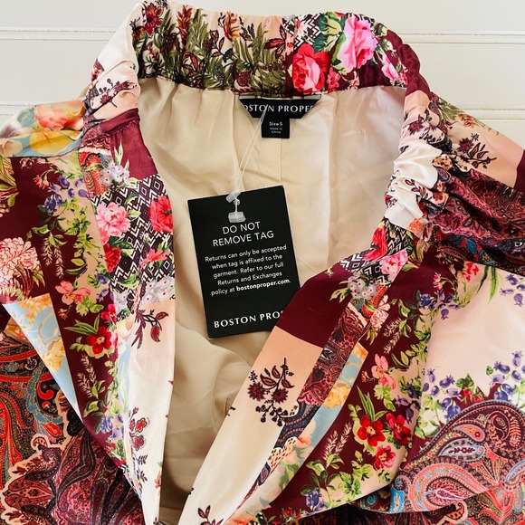 Boston Proper Size S Patchwork Palazzo High Waisted pants - Picture 3 of 13